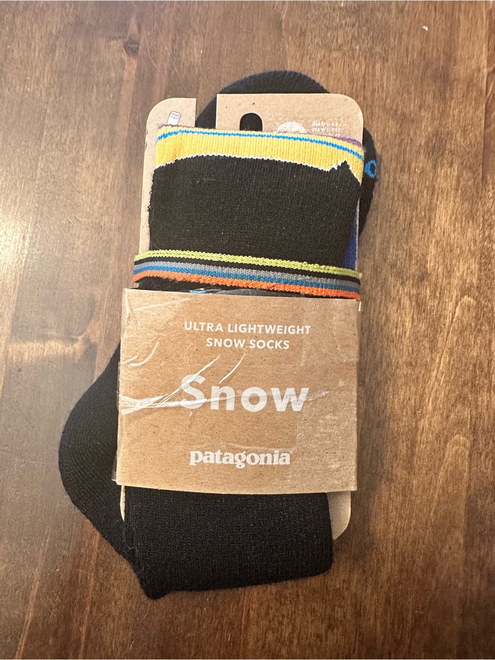 Patagonia Ultra Lightweight Snow Socks Medium Black